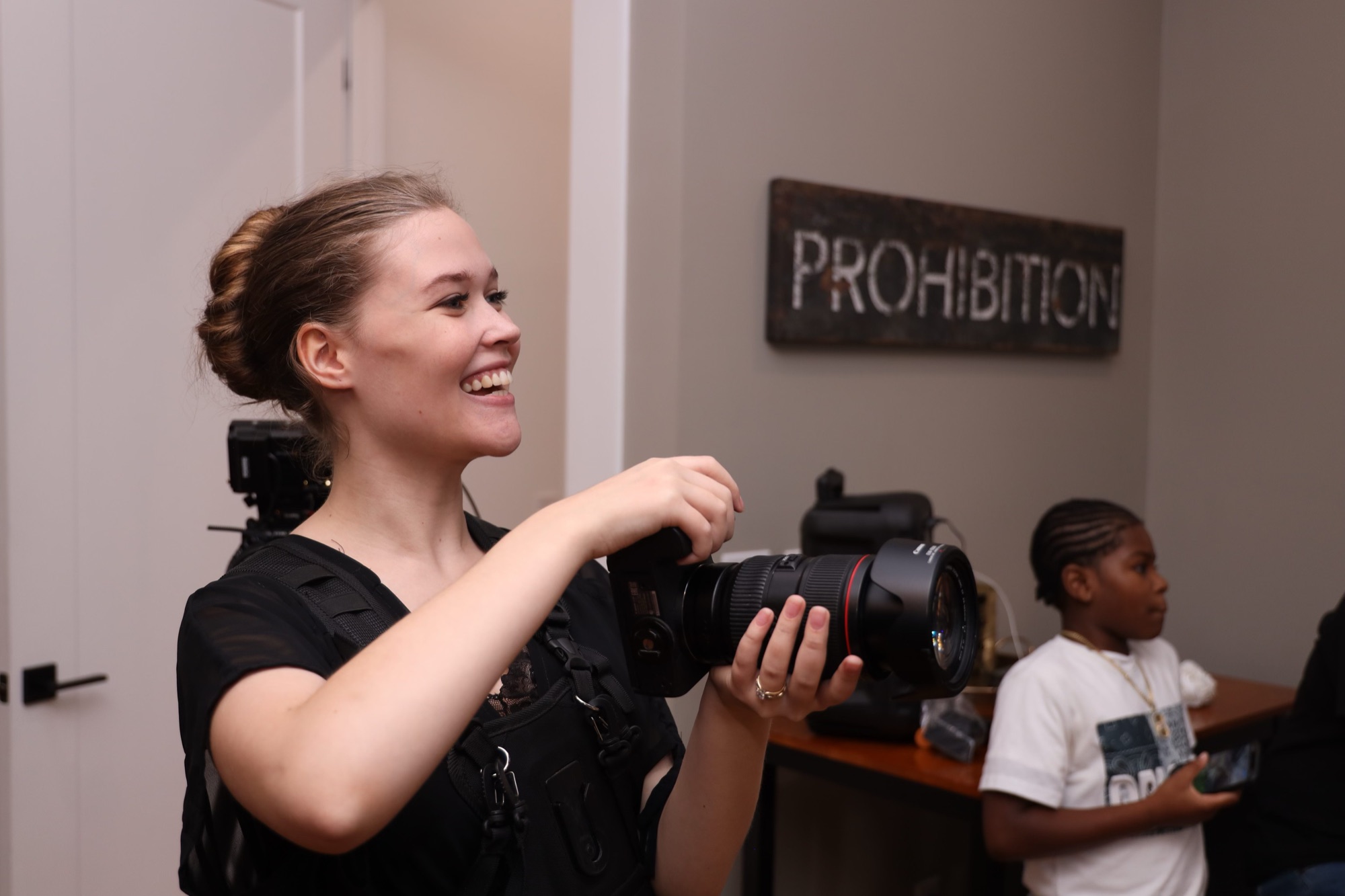 Behind the lens during a Frame + Focus production