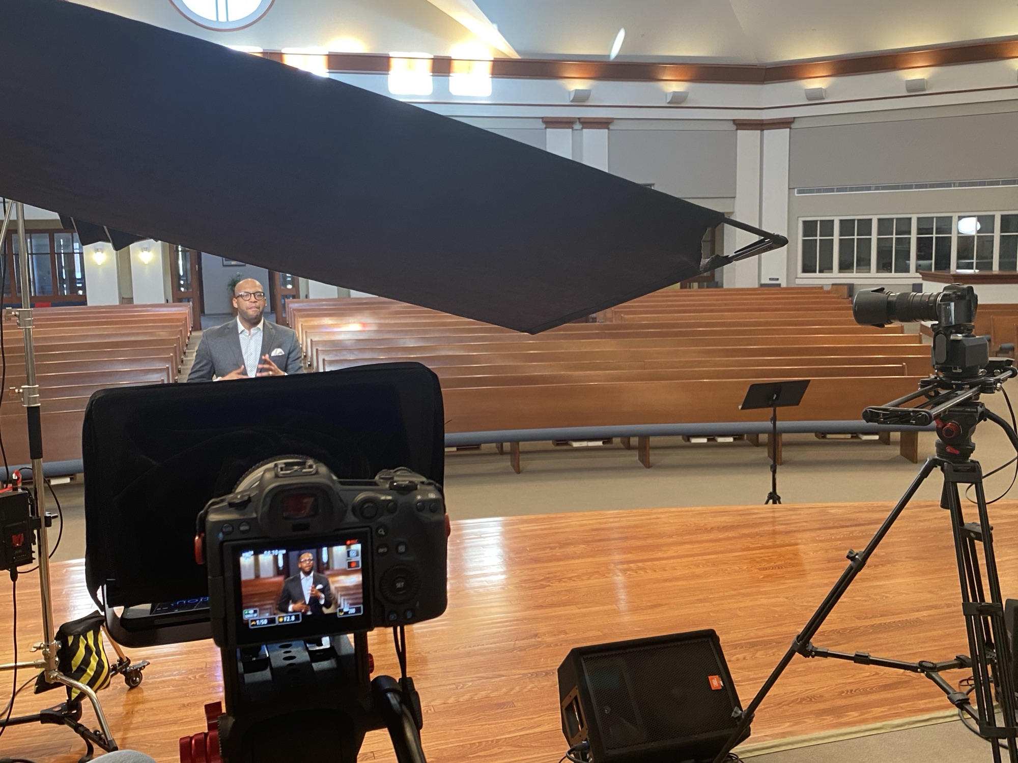 Full production setup on location